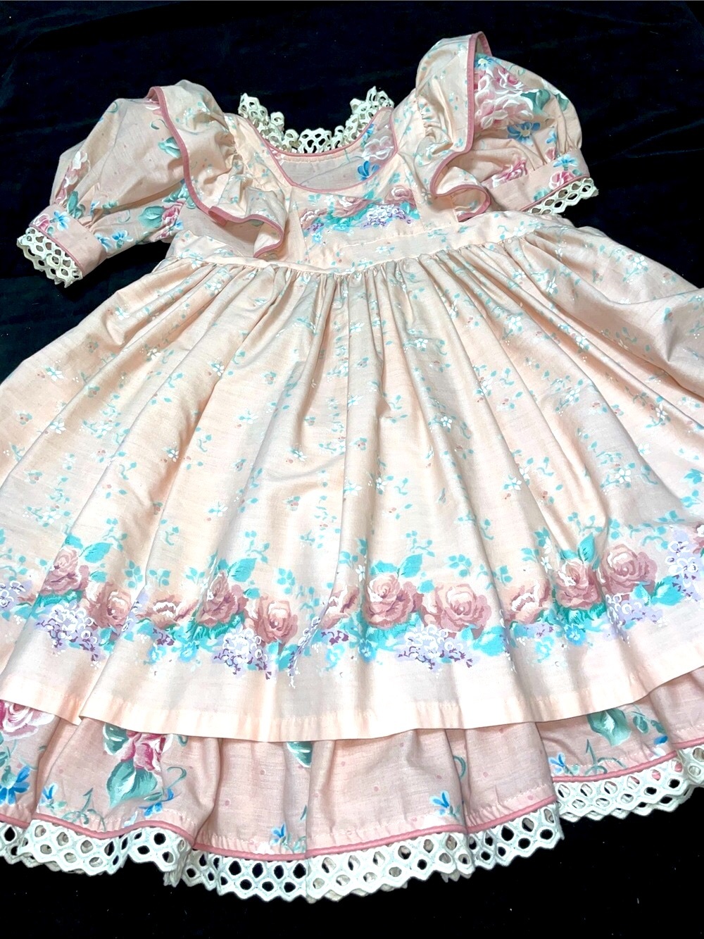 Girl’s DAISY KINGDOM 1990s Daisy Kingdom dress is two-piece dress & apron. Sz 5 - Picture 2 of 14